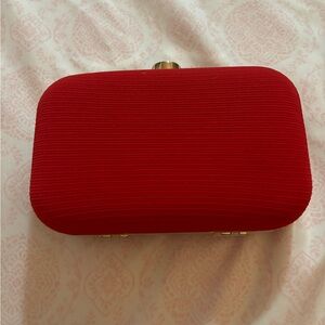 Giorgio Armani red clutch bag